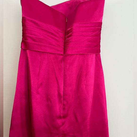 DAVID’s BRIDAL neon pink mini dress size 2 - Picture 3 of 4